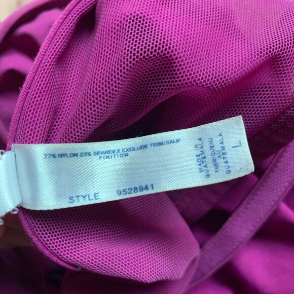 Tommy Hilfiger Magenta Cami Top – Adjustable Straps – Ruched Seams – Size L - Picture 8 of 9